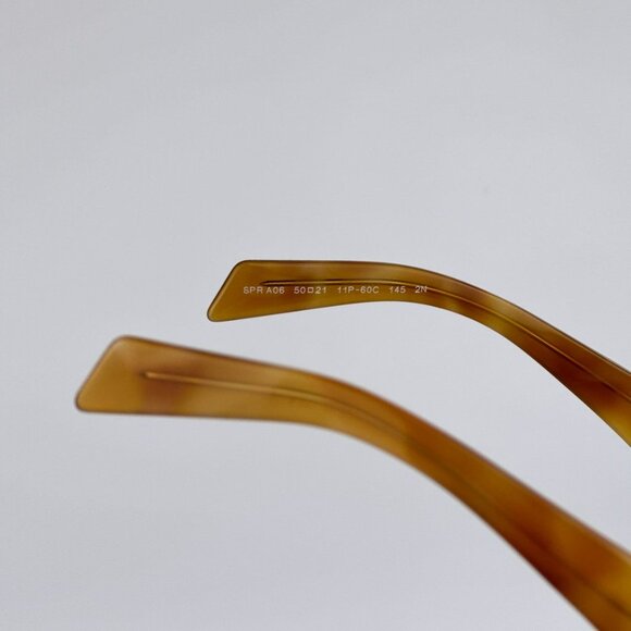 Prada PRA06S 11P60C BRAND NEW Sunglasses Cognac Tortoise Green Square Unisex - Picture 11 of 12